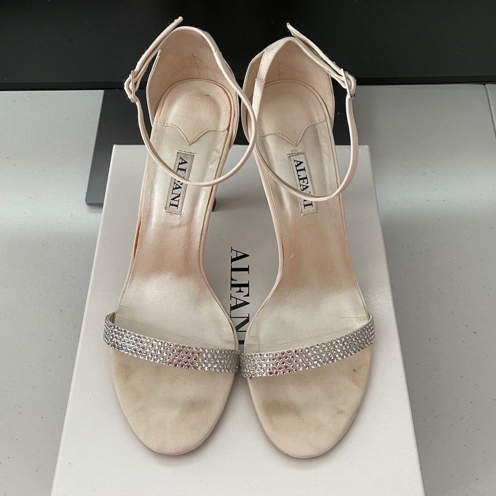 Alfani Champagne Rhinestone Dress Sandal